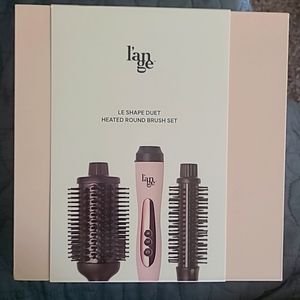 L'Ange Le shape duet heated round brush set